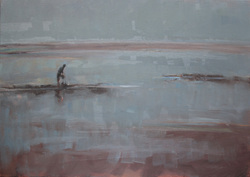 Wattwurmgraben, Öl auf Leinwand, 2011, 50 &times; 70 cm