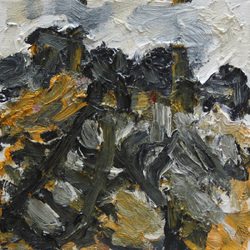 Weg zum Wald, Öl auf Leinwand, 2012, 20 &times; 20 cm